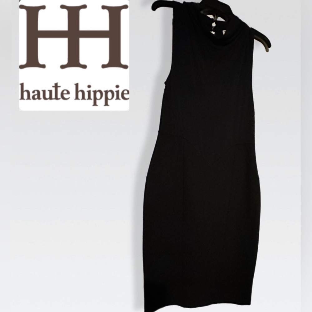 haute hippie black casual dress. Size 8 in excellent conditions